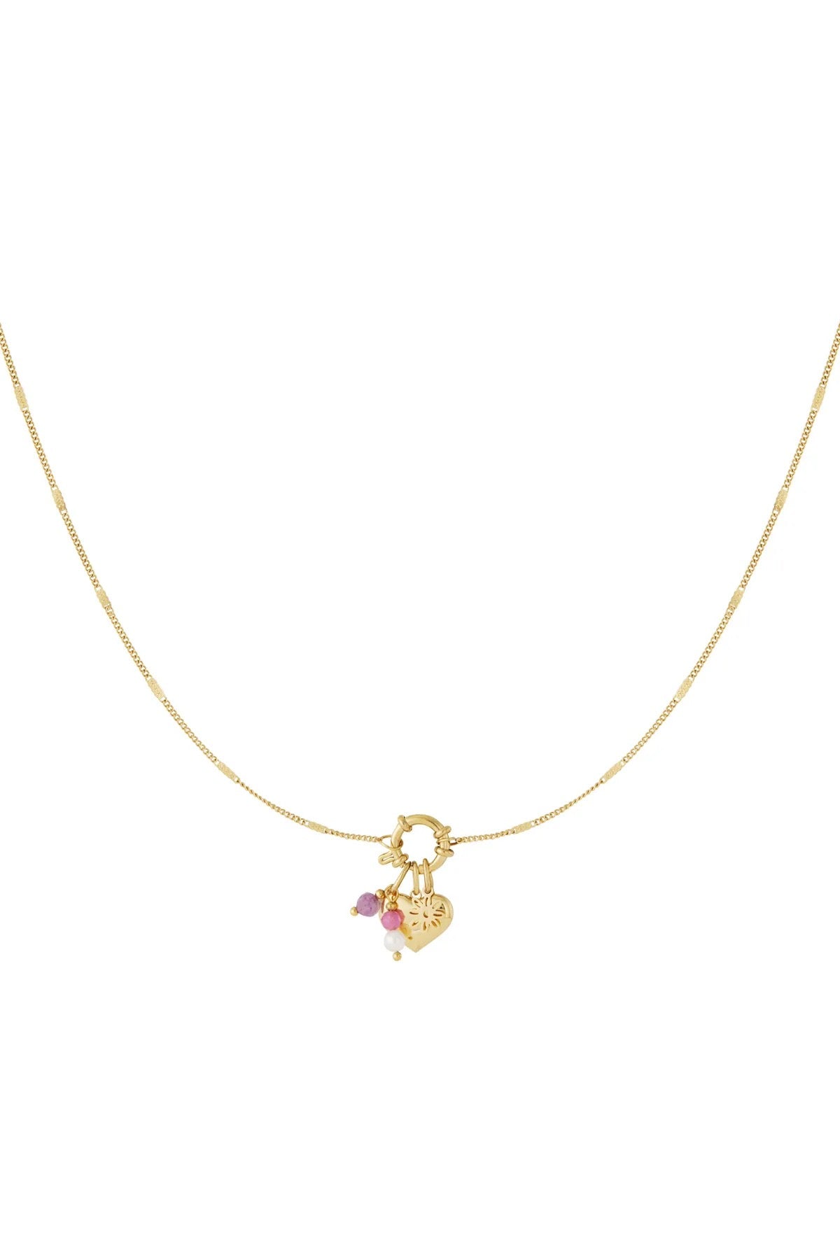 Amélie Charm Kette – Edelstahl Gold