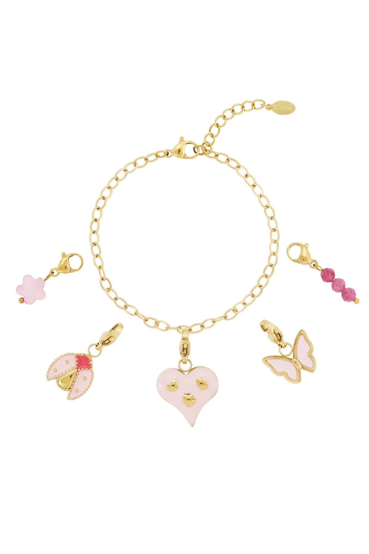 Charm-Armband „Pink Love“