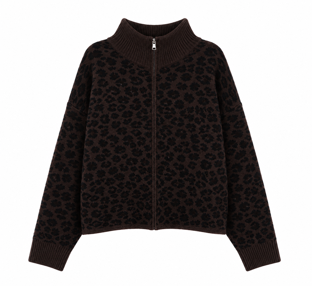 Leo Zip Cardigan „Savannah“