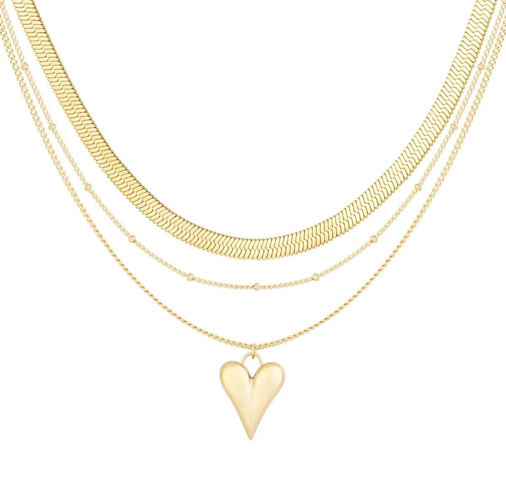 Layering-Kette „Golden Heart“