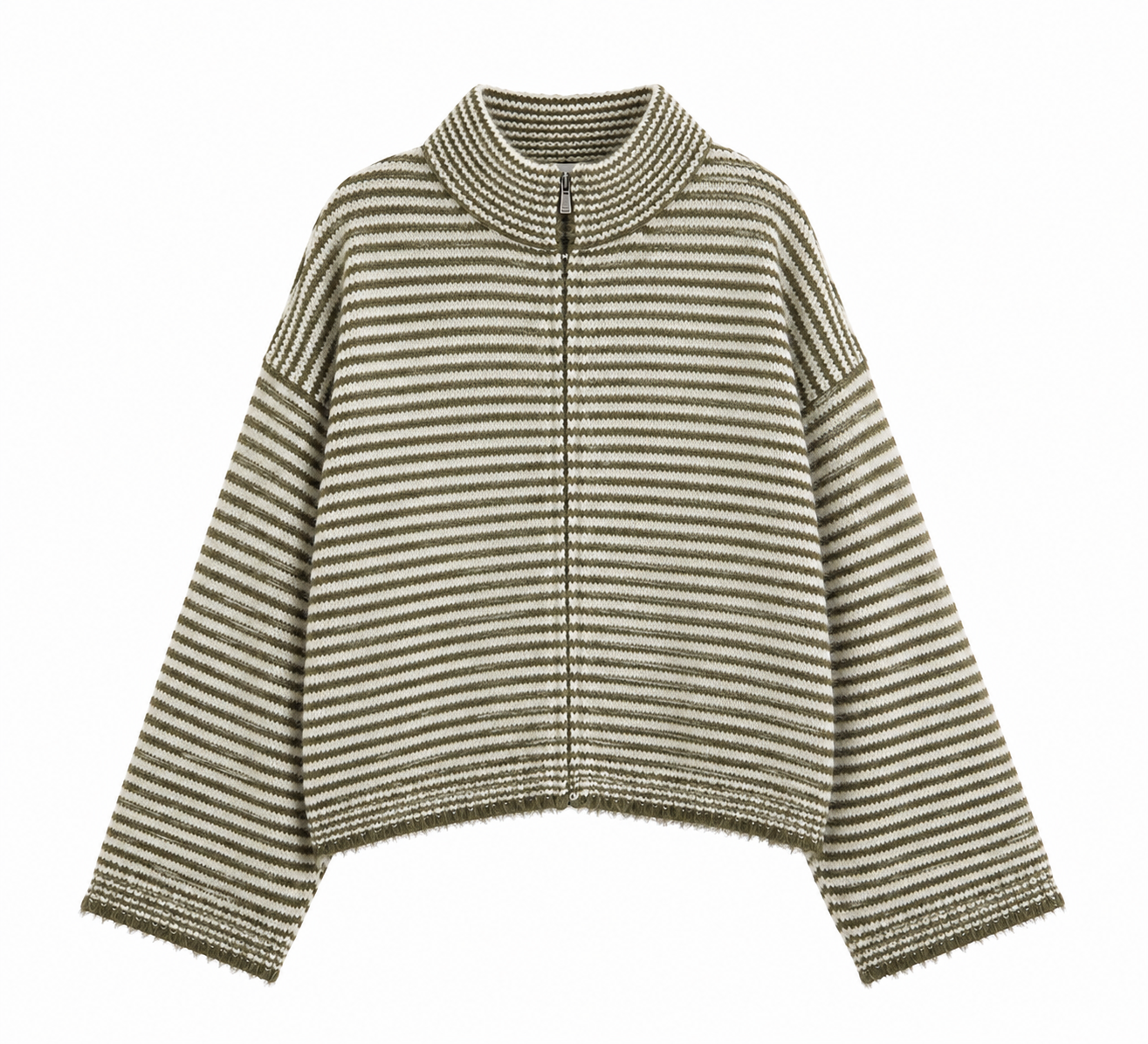 ELLA – Oversized Strickjacke mit Zipper