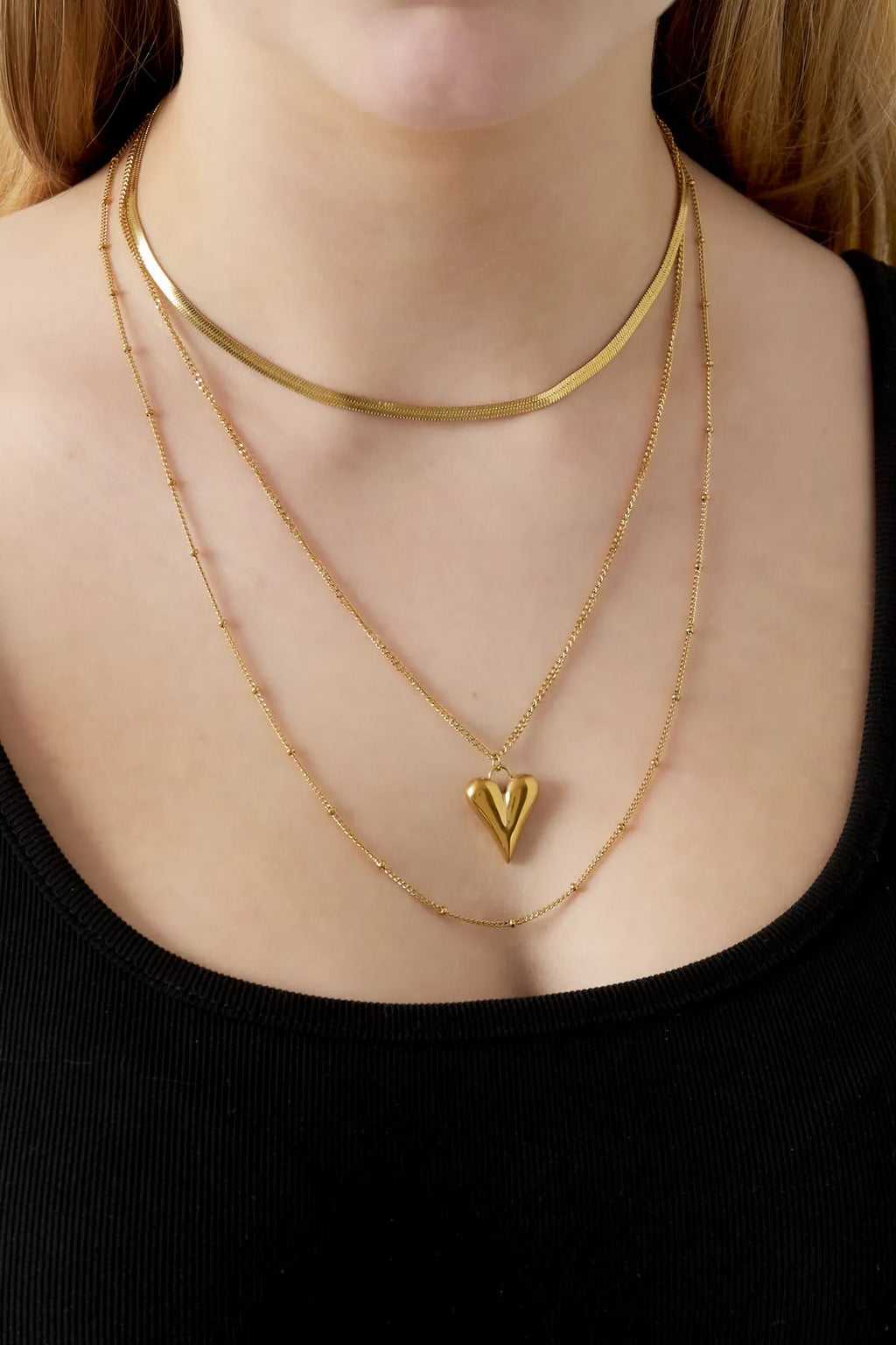 Layering-Kette „Golden Heart“