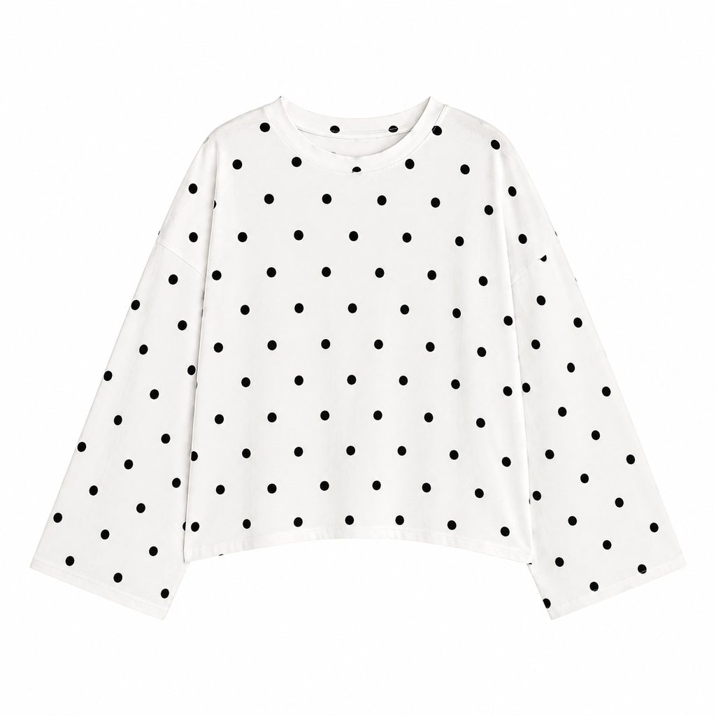 DOTTY – Oversized Longsleeve mit Punkten