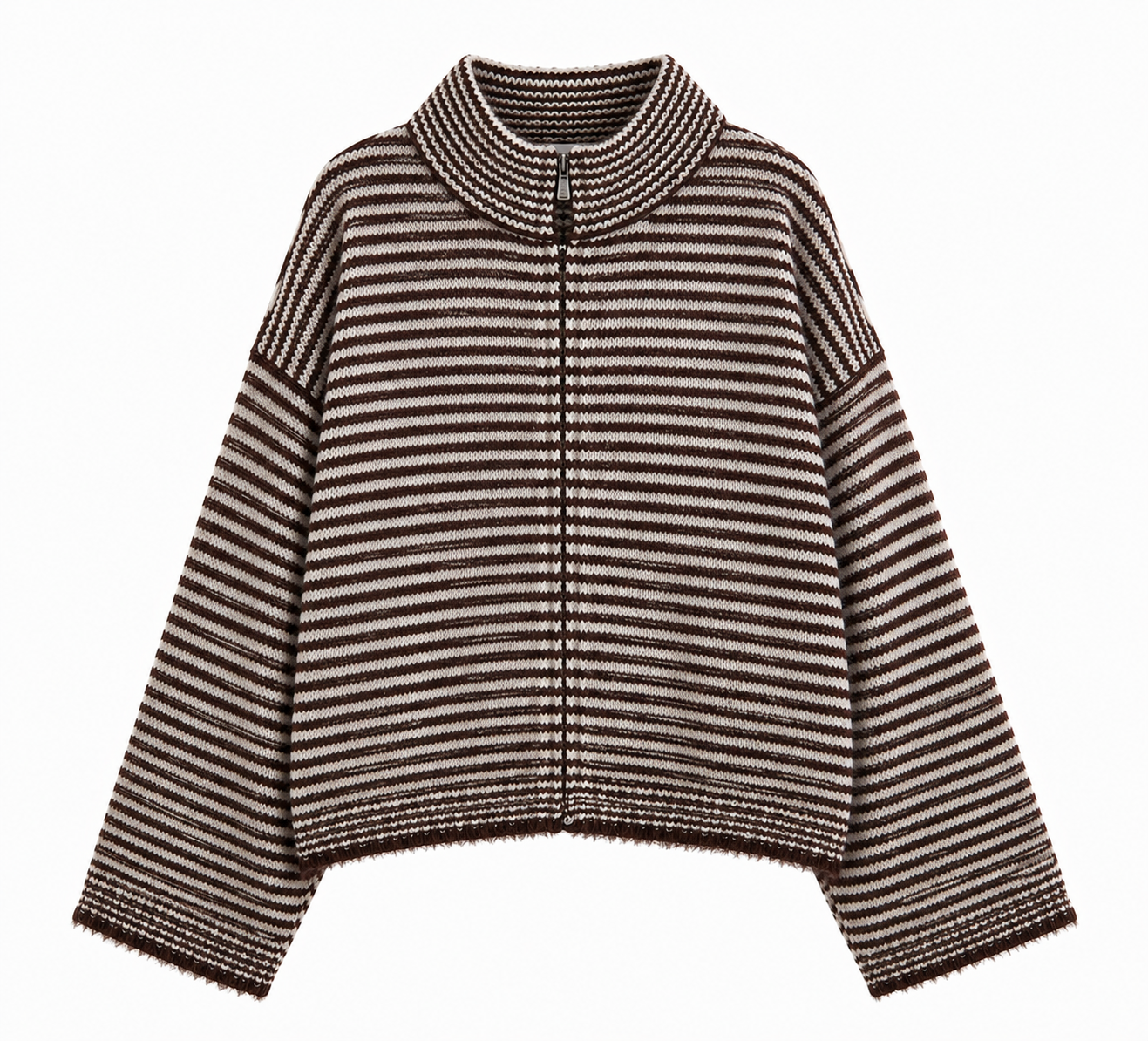 ELLA – Oversized Strickjacke mit Zipper