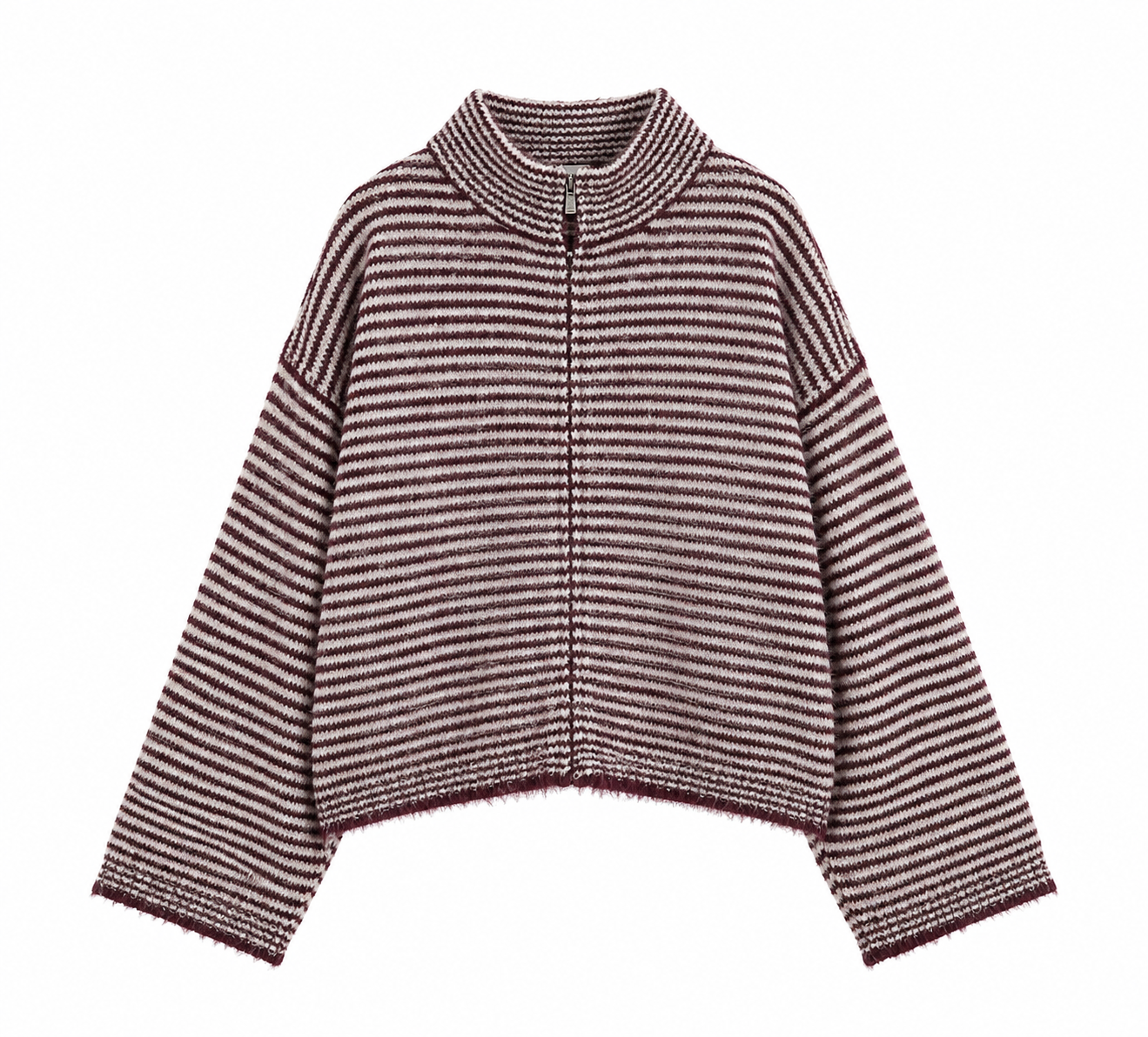 ELLA – Oversized Strickjacke mit Zipper