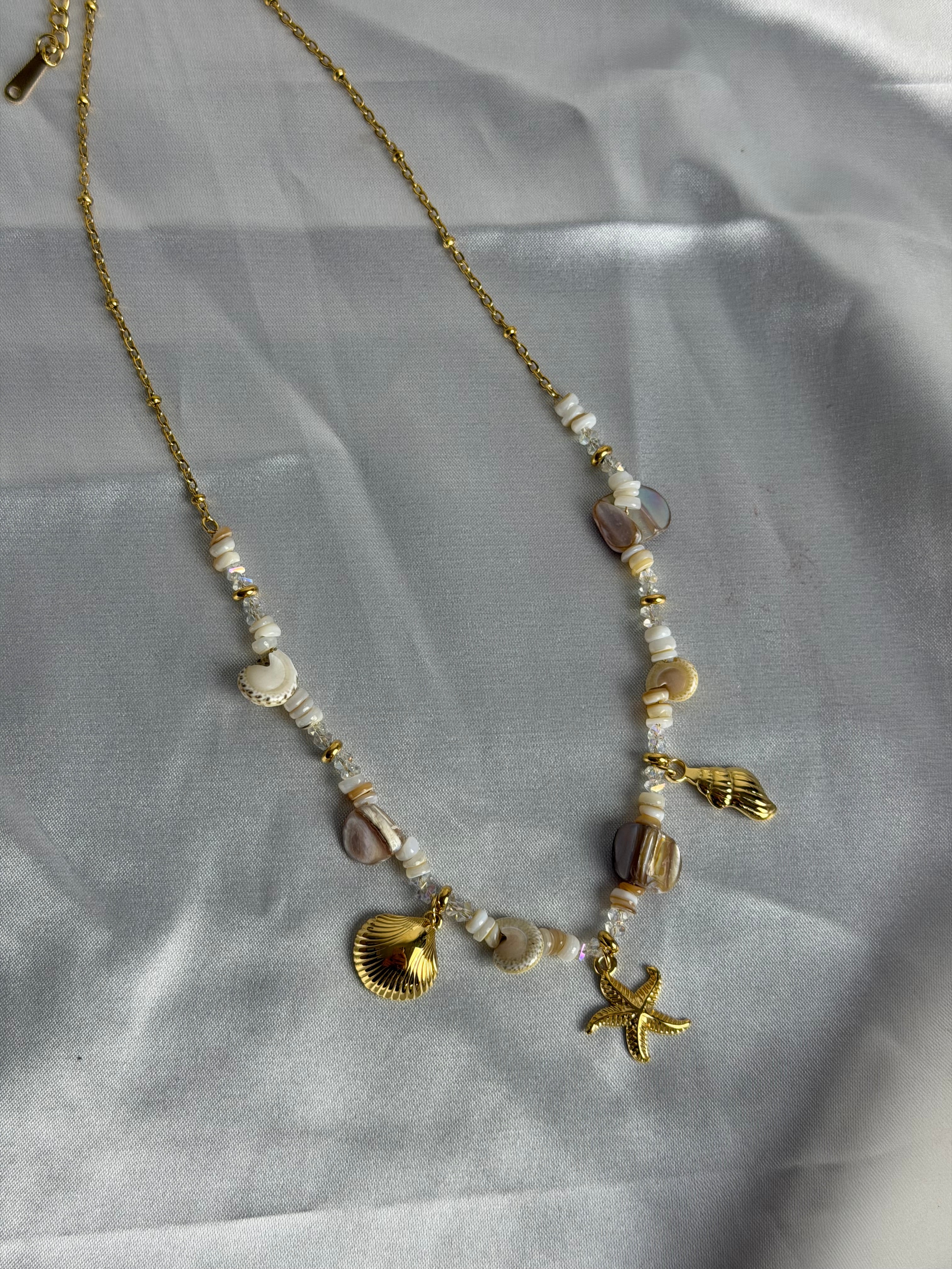 Ocean Charm Kette mit Steinen & Muscheln