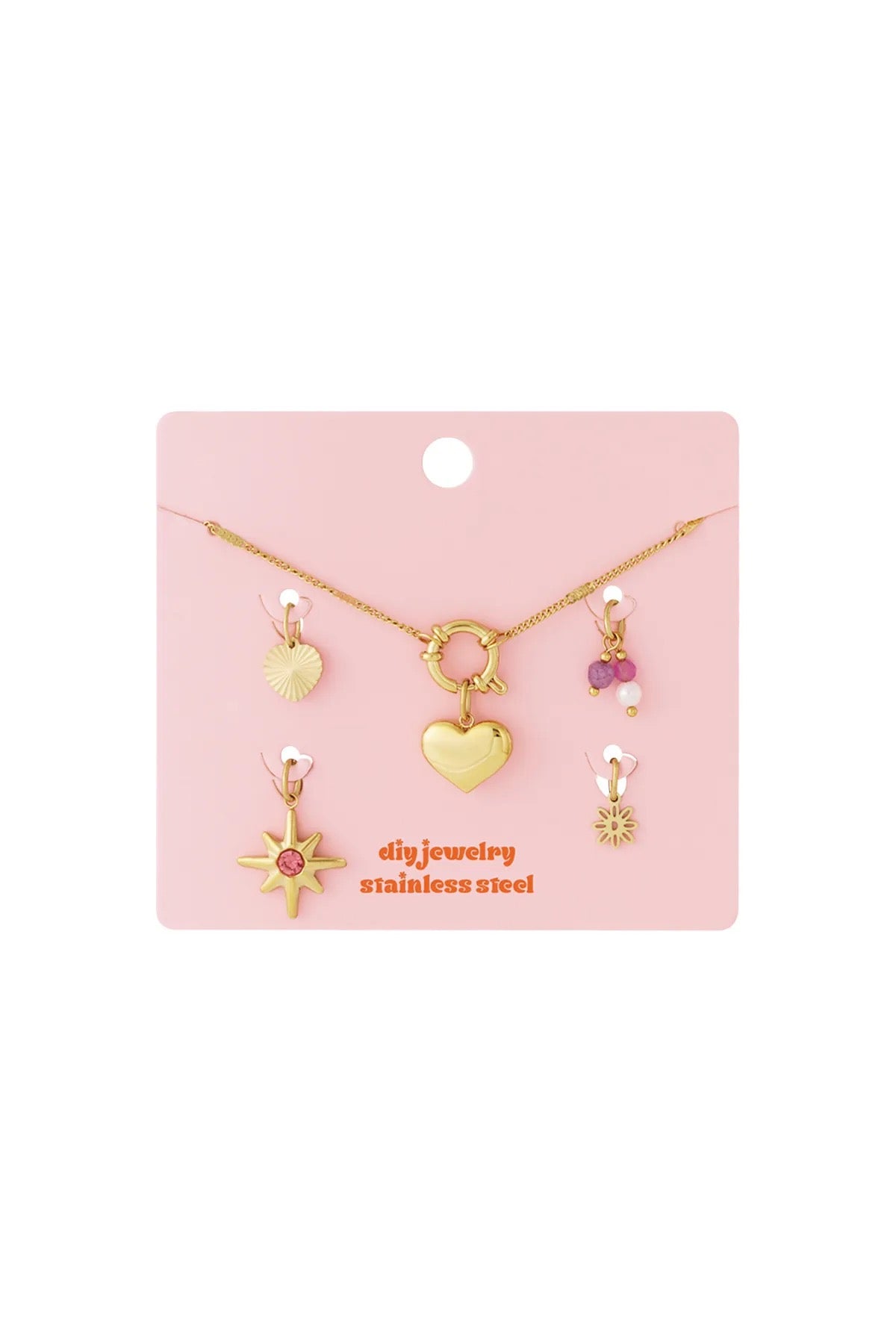 Amélie Charm Kette – Edelstahl Gold