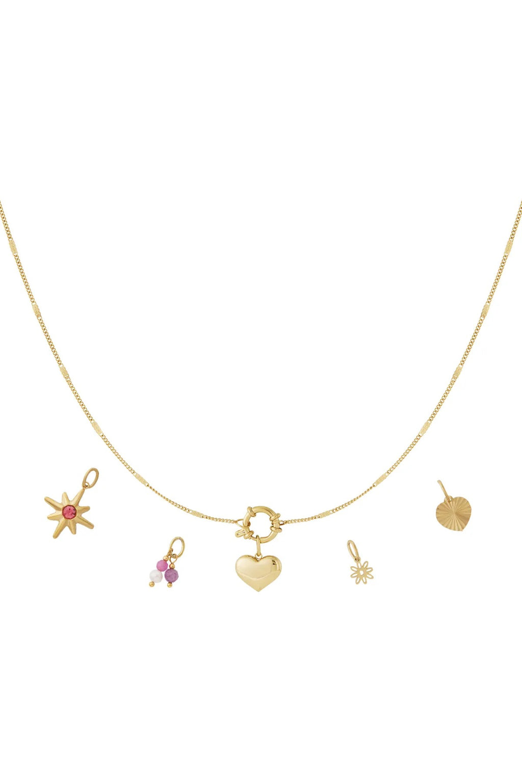 Amélie Charm Kette – Edelstahl Gold