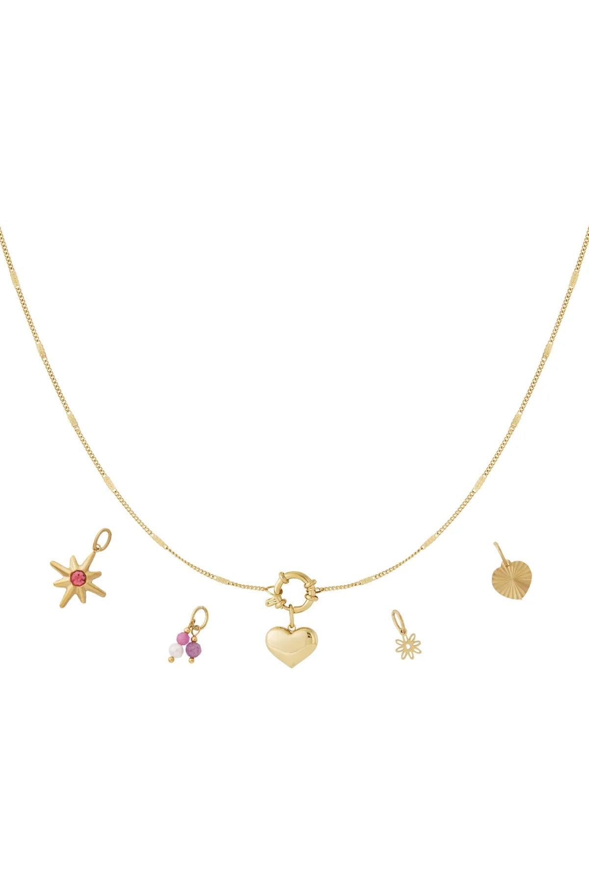Amélie Charm Kette – Edelstahl Gold