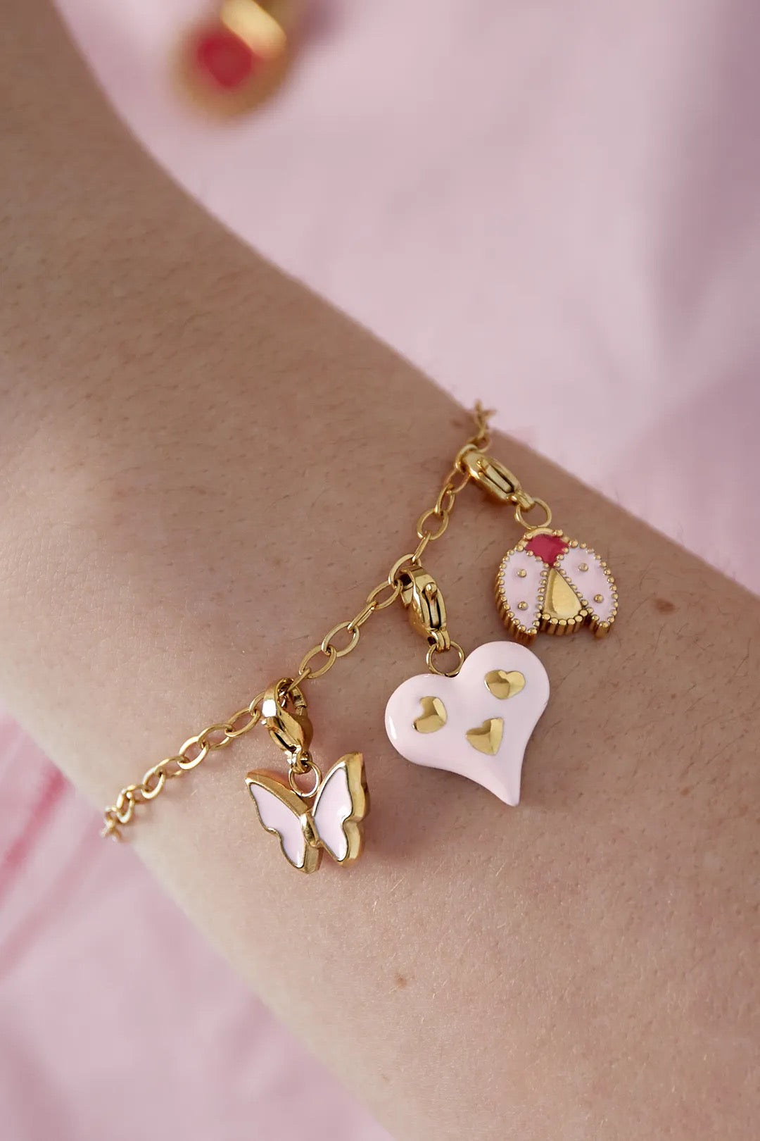 Charm-Armband „Pink Love“