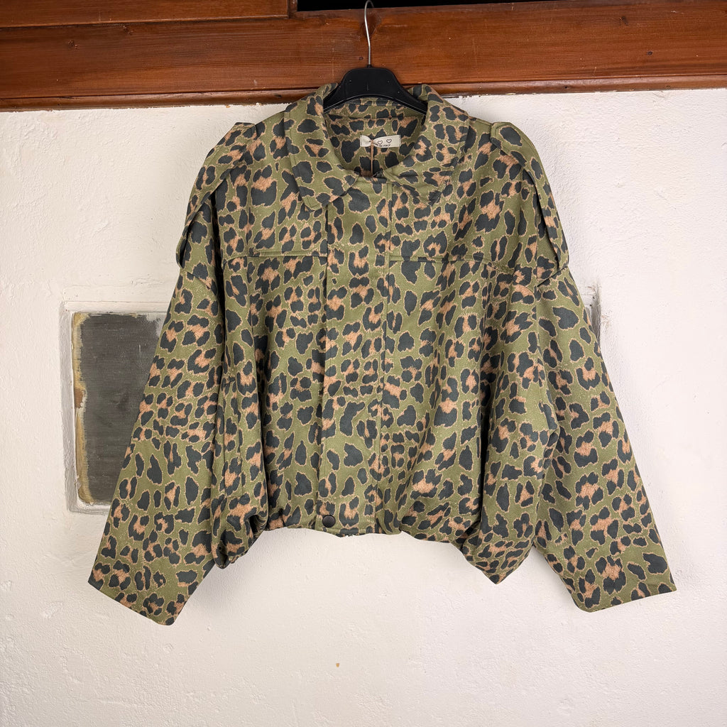 Leo Cropped Jacke Khaki