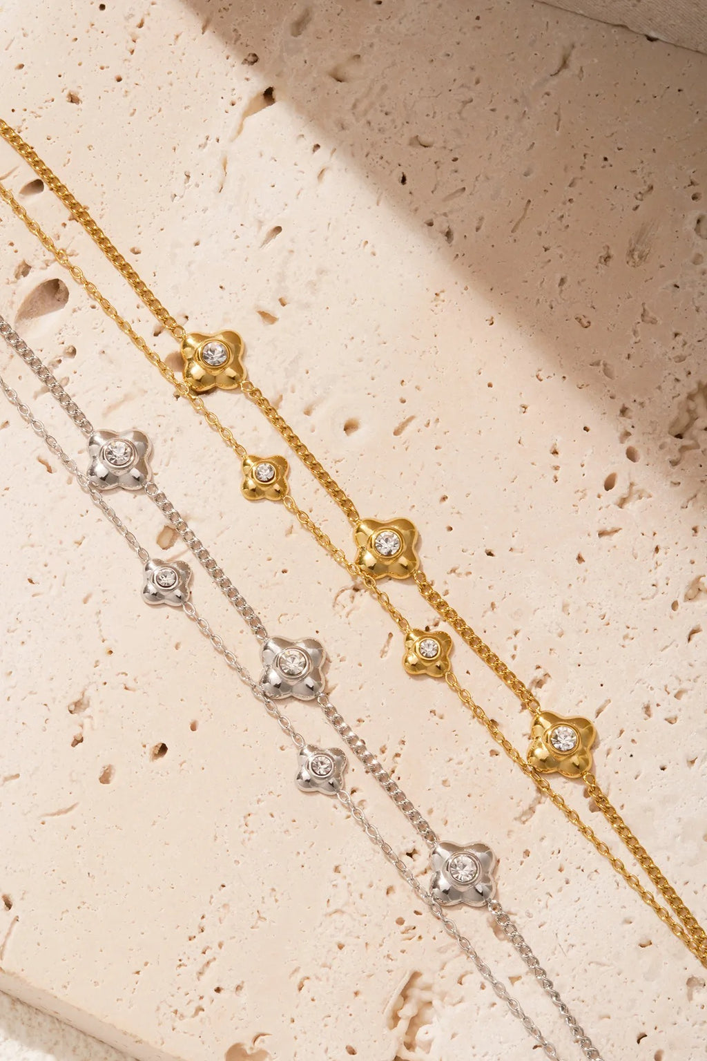 Armband „Golden Clover“