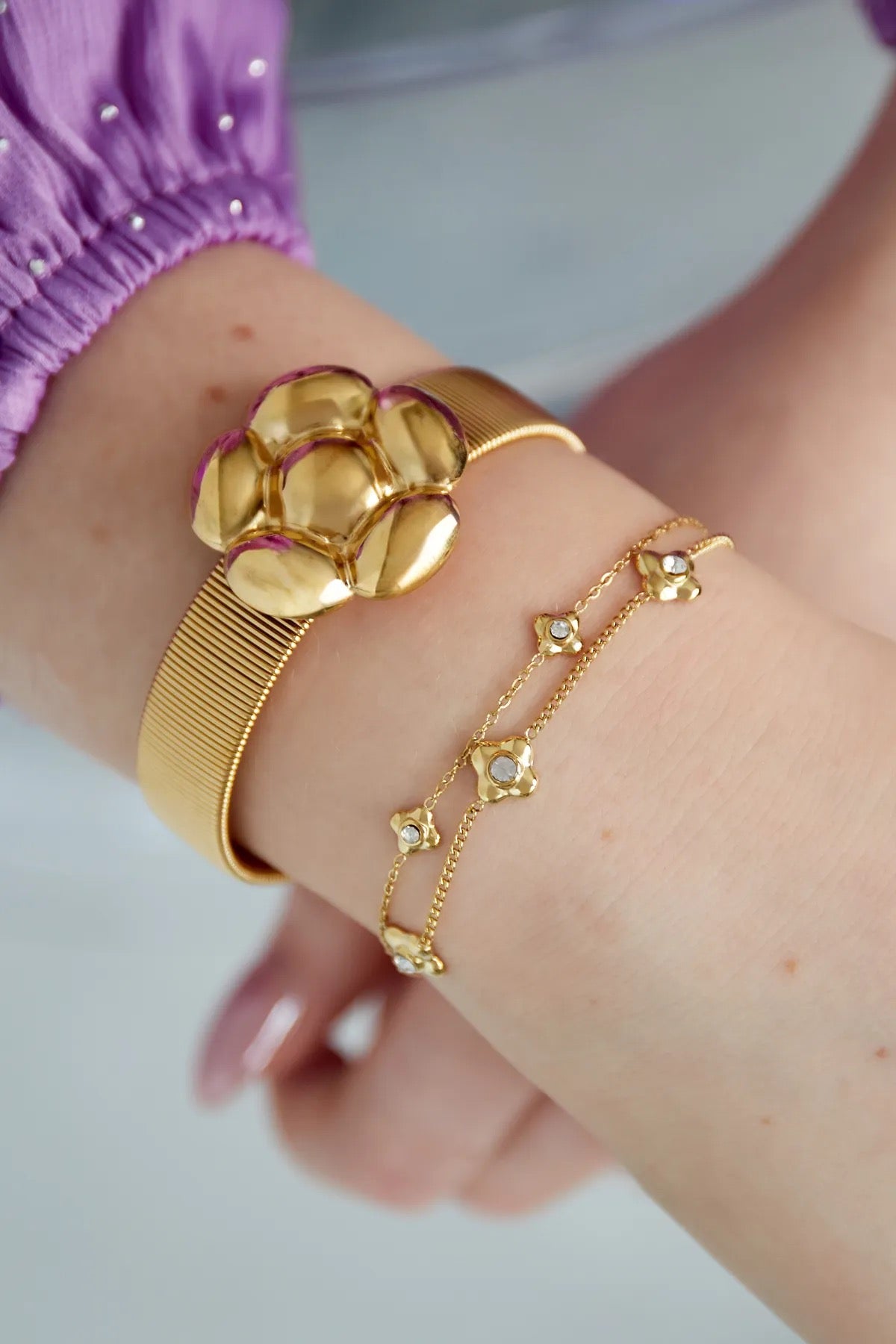 Armband „Golden Clover“