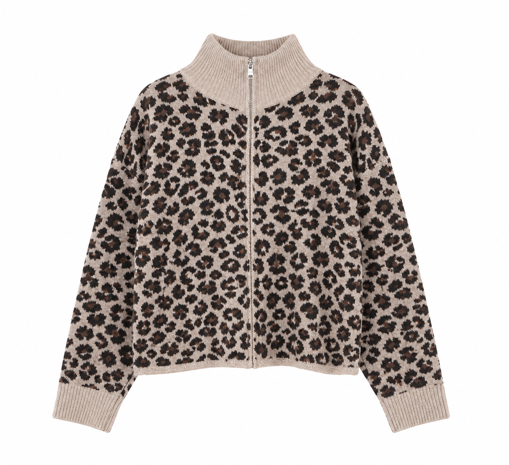 Leo Zip Cardigan „Savannah“
