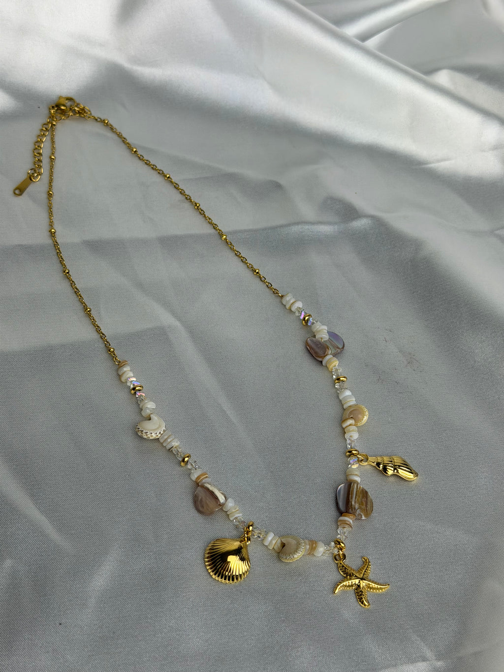 Ocean Charm Kette mit Steinen & Muscheln