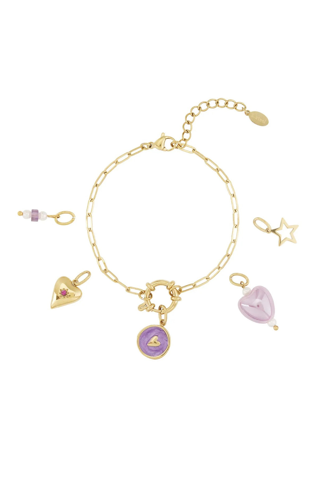 Charm-Armband „Lilac Love“
