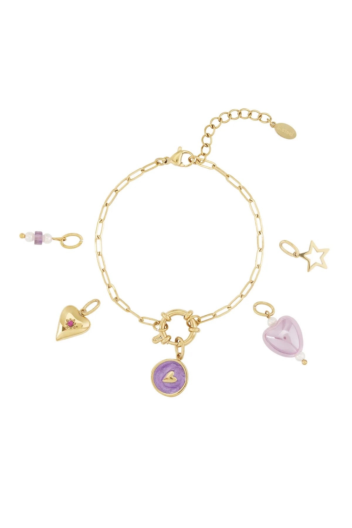 Charm-Armband „Lilac Love“