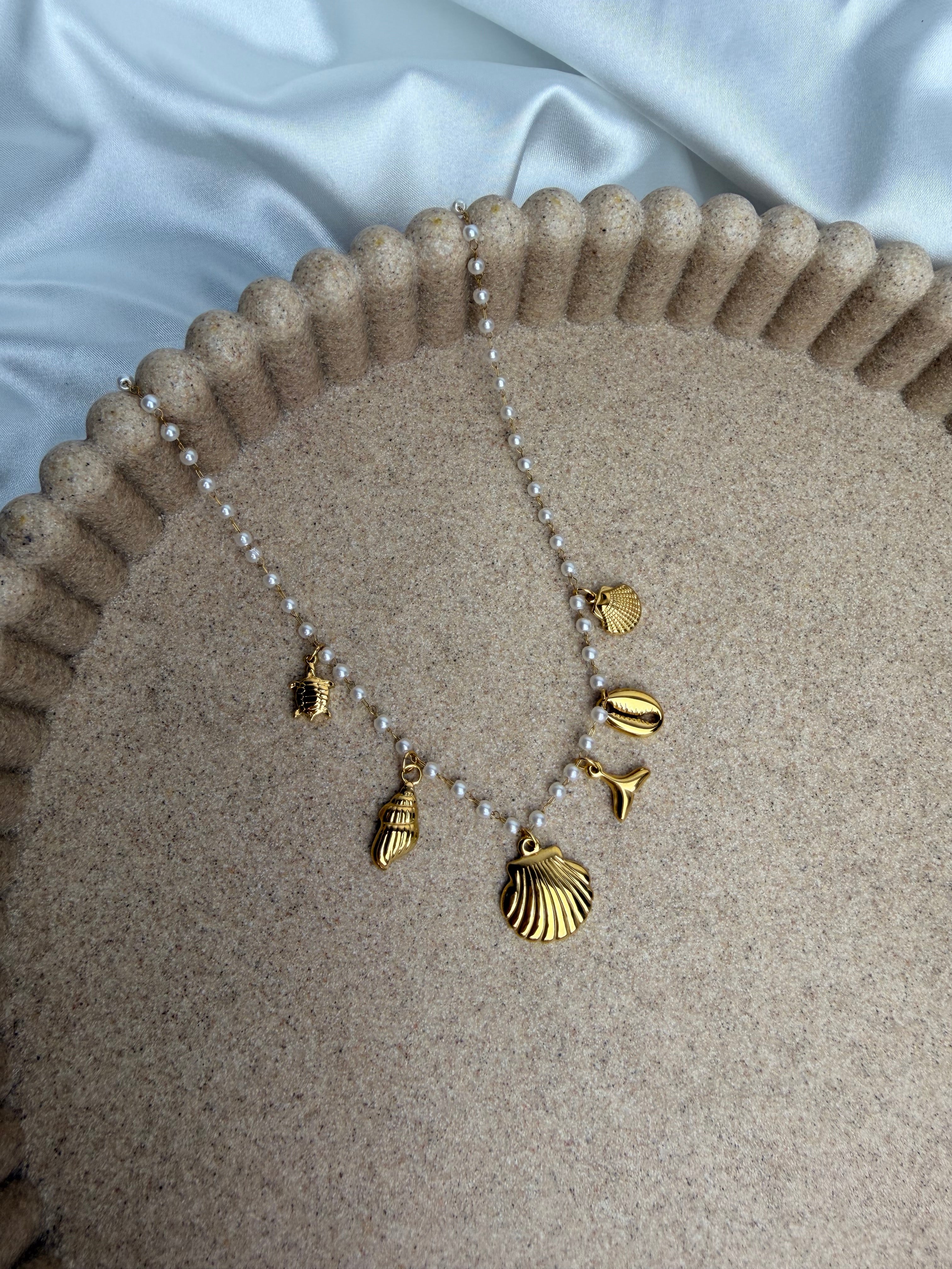 Perlen-Charm Kette Sea