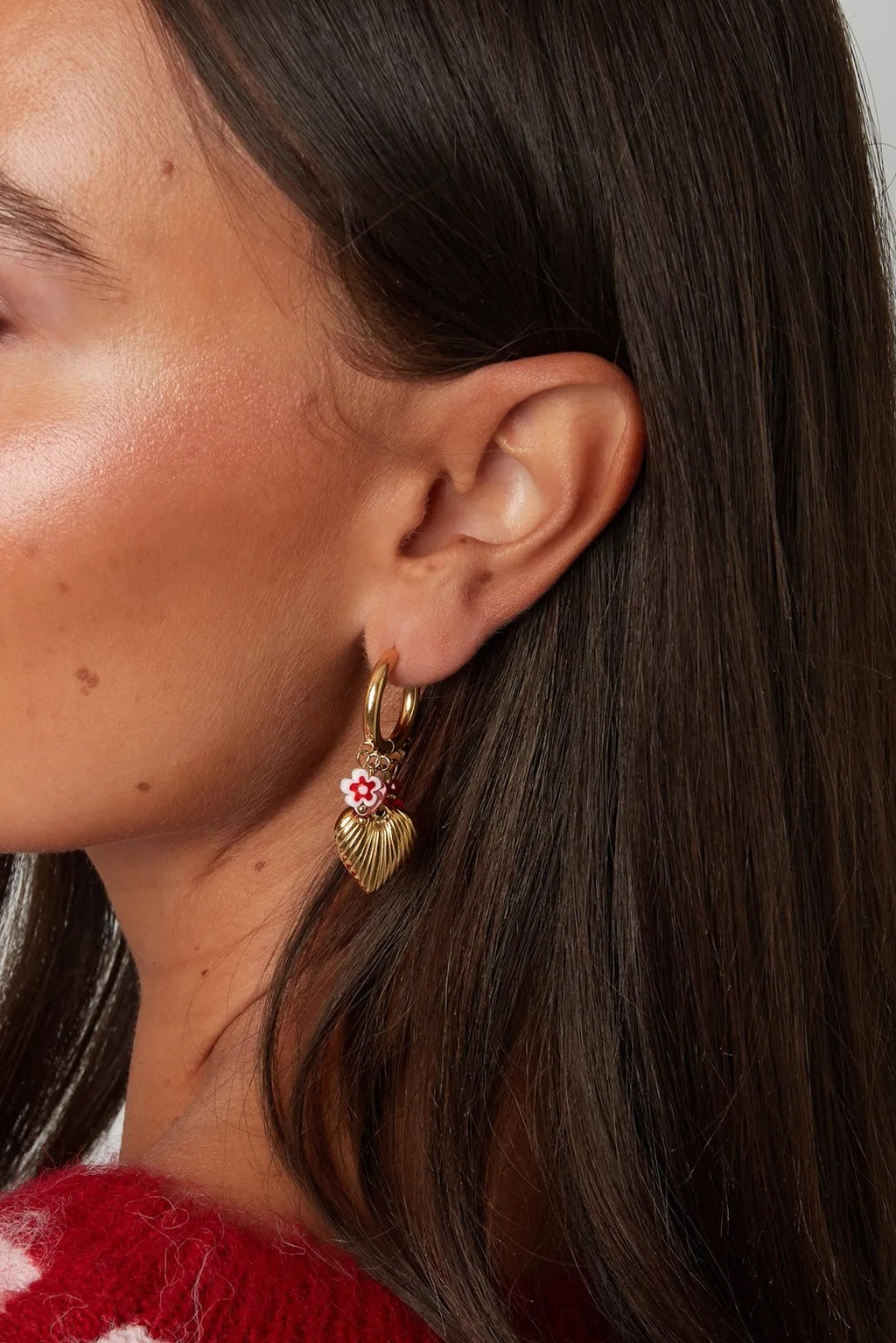 Valentina Charm Hoops – Edelstahl